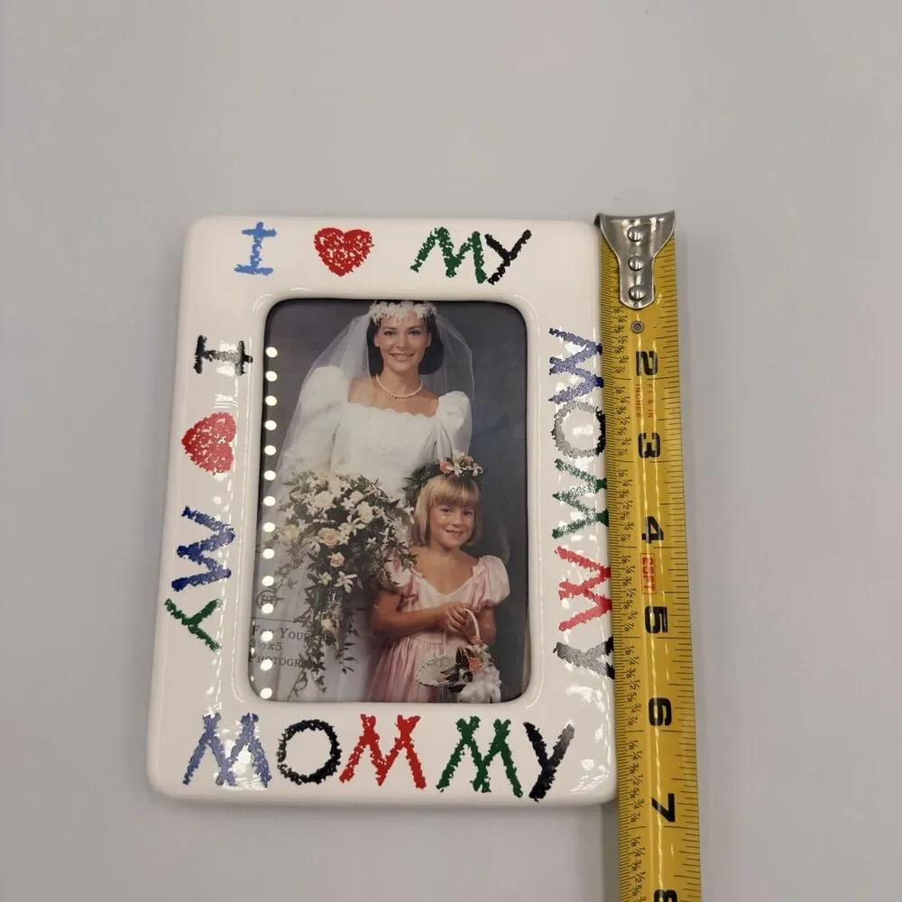 Vintage I Love My Mommy Picture Frame 3.5x5 Ceramic Mother’s Day Gift